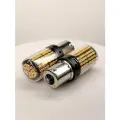 Желтые P21W LED 1-контактные 12-24V лампы (PY21W 1156 BA15S) 144SMD 3014 для автомобилей мототехники грузовиков, 2шт
