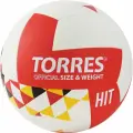 Волейбольный мяч TORRES HIT белый/красный