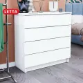 Комод LETTA Ультра, 4 ящика, белый, ламинированный, ЛДСП, 77,8x32,5x79,4 см