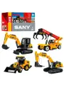 Конструктор Sembo 4 в 1 Строительная техника, 843 детали