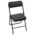 4 шт. Стул Helmi HL-F06 Golf, складной, каркас металл черный, экокожа, черный BOX4