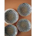 Набор тарелок глубоких 4 штуки, серия Alhambra, диаметр 26 см, фарфор, синий, Bonna