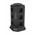 Сетевой фильтр RITMIX RM-2123C Black, 12 евророзеток, 5 х USB