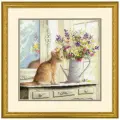 Dimensions Набор для вышивания крестиком Kitten in the Window (35359), 30.4 х 30.4 см