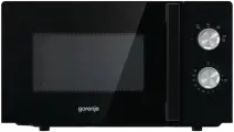 Микроволновая печь Gorenje MO17E1BH черный, мощность 700Вт, объем 17л, покрытие камеры эмаль, механическое управление
