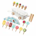 Развивающий сюжетно-ролевой деревянный набор Киоск-Бар Мороженого / Игрушки Монтессори малышам