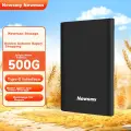 Newsmy 500GB Portable Hard Drive, Type-C Interface, Mingyue Fashion Series, USB3.1, 2.5-Inch, Obsidian Black, 118MB/s, High-Speed Transfer