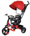 Велосипед коляска трехколесный Pilot PT1DR с ручкой управления, поворотное сиденье, красный