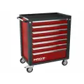 Тележка инструментальная с 7 ящиками, перфорированные боковые стенки, красная, Wellmet ТЗИ-7Pro