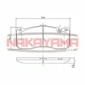 Колодки тормозные дисковые перед. BMW 1 04 -, 3 05 -, 3 Touring 05 Nakayama HP8644NY