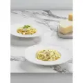 Набор фарфоровых тарелок глубоких с полями, в. т. ч. для пасты, 25см Lava 2шт, белый. STENOVA HOME