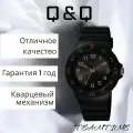 Наручные часы Q&Q, черный/оранжевый