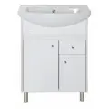 Тумба ASB-Mebel Орхидея 60 напольная, белая, с раковиной Балтика 60
