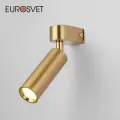 Спот / Настенный светодиодный светильник Eurosvet Pitch 20143/1 LED, 3 Вт, 4200K, поворотный плафон, цвет латунь