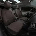 Комплект чехлов Автопилот Экокожа Nissan Almera III (G15) сплошная с 13г. Шоколад + Шоколад