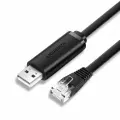 Кабель UGREEN CM204 (60813) USB-A to RJ45 Console Cable. Длина: 3 м. Цвет: черный.