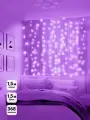 Гирлянда Занавес 1,5х1,5м с фиолетовыми светодиодами SH Lights LDCL368-V-E