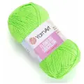 Пряжа Yarnart Flowers Unicolor - 5 шт, 760 салатовый неон, 200м/50г, 55% хлопок, 45% полиакрил /ярнарт фловерс юниколор/