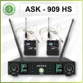 ASK 909 HS - профессиональная вокальная радиосистема, головные микрофоны, UHF, 100 метров прием