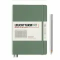 Блокнот Leuchtturm Smooth Colours А5 (в клетку) 125л оливковый твердая обложка