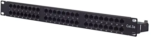 Патч-панель 19, 48 портов RJ-45, категории 5E, Krone IDC, 1U, WT-2264
