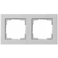 Рамка установочная Gira Е2 для скрытого монтажа, 021237, 2 поста, цвет Серый матовый