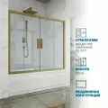 Шторка на ванну GWMPKB019P4 270x150 см, цвет фурнитуры бронзовый, стекло бесцветное закаленное 6 мм