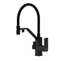 Смеситель Raglo R85.62.06 для кухни с подключением к фильтру, съёмный гибкий излив с магнитным фиксатором, черный