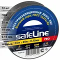 (12 шт.) Изолента ПВХ черная 19мм 20м Safeline