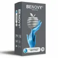 Перчатки одноразовые нитриловые смотровые Benovy Nitrile Chlorinated, размер L, 100 пар в упаковке, 10 уп.