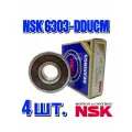 Комплект 4 шт. Подшипник 6303DDU (6303-2RS) NSK Япония, размер17x47x14
