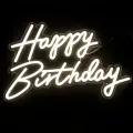 Световая надпись на подложке Happy Birthday, 35*57 см. Теплый белый, 1 шт.