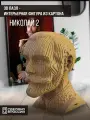 Картонный конструктор (3D пазл, интерьерная фигура голова) личность Николай 2 ( император, Российская империя, 1917 ) - 30