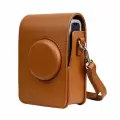 Чехол для Fujifilm Instax Mini Evo, вертикальный, с ремешком, коричневый