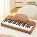 Пианино на батарейках 37 клавиш, для детей, пластик, натуральное дерево