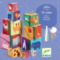 Развивающая игра кубики - пирамида Djeco 10 nature and animal blocks Животные и природа