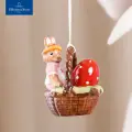 Подвеска пасхальная Кролик Анна в корзине, Bunny Family, Villeroy & Boch, Премиум-Фарфор