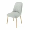 Стул Alpina SEDUM, обивка велюр цвет серый, ножки натуральное дерево