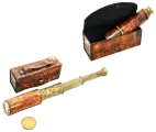 Подзорная труба в кожаном футляре