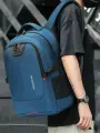 Рюкзак Carney Road, с USB, синий для учебы и работы