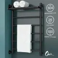 Полотенцесушитель Водяной Onix, модель Classic Plus Black Left 500x800, Лесенка с боковым подключением слева, Черный матовый, полный комплект
