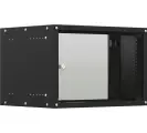 Шкаф коммутационный NTSS Lime (NTSS-WL6U5535GS-BL) настенный 6U 550x350мм пер. дв. стекл несъемн. бок. п