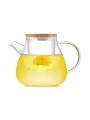 Чайник, Samadoyo, Glass Tea Pot, 900 мл, боросиликатное стекло, бамбук, Китай