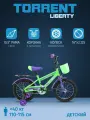 Детский велосипед TORRENT Liberty (добавочные колёса,1скорость, колеса 16 д, рама сталь, корзина)