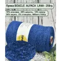 Пряжа BOUCLE ALPACA LANA 10 альпака, 20 шерсть, 15 мохер, 15 нейлон, 38 акрил, 2 спандекс 100гр./900м цв.08 звездный синий (250гр.)