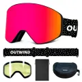 Горнолыжная магнитная маска OUTWIND Mist Red c 2-мя линзами и жестким защитный кейсом