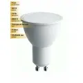 (5 шт.) Светодиодная лампочка Saffit MR16 GU10 230V 15W(1275Lm) 6400K 6K матовая 57x50 SBMR1615 55223 Холодный белый. Цоколь GU10