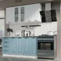 Кухня ЭРА Агава, ЛДСП, МДФ, цвет акация белая/аква, 160х60х80 см