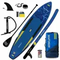 Надувная Сап-доска SKATINGER Chance blue (SUP board) трёхслойная 350*81*15см