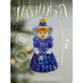 Елочная игрушка Лавка Чудес Фея, стекло, высота 9 см, голубая